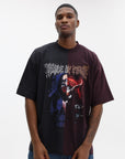 Vetements T-Shirt Cof Cut-Up Oversized Black-Red