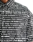 Vetements Shirt Fuck Short Sleeve Black-White