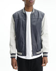 Iceberg Jeans Jacket Baseball Bei Sleeves Black