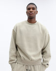 Essentials Classic Fit Fleece Crewneck Abbey Stone