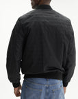 Iceberg Jeans Jacket Silver Zip Cuffed Black