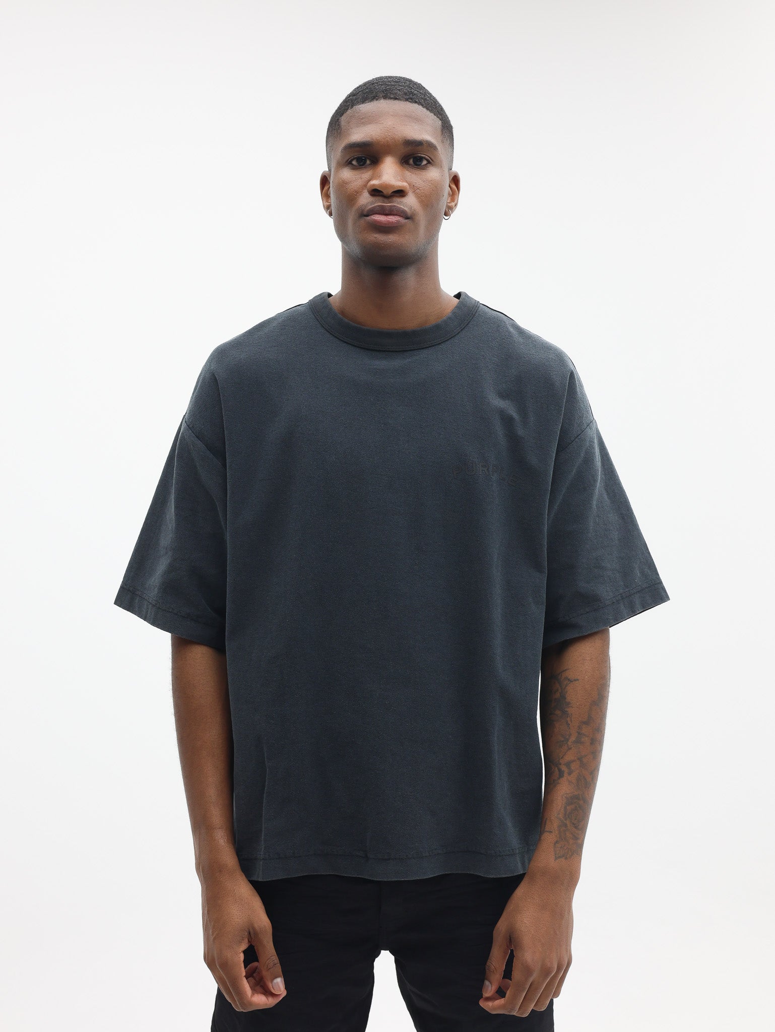 Purple T-Shirt Black-AL Capone Premium