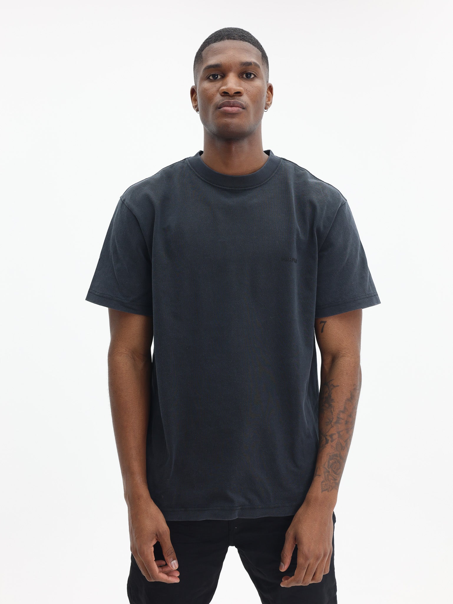 Purple T-Shirt Black-AL Capone Premium