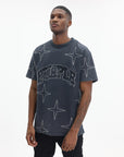 Purple T-Shirt Textured Black