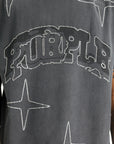 Purple T-Shirt Textured Black