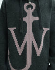 Jw Anderson Hoodie Zipped Anchor Charcoal