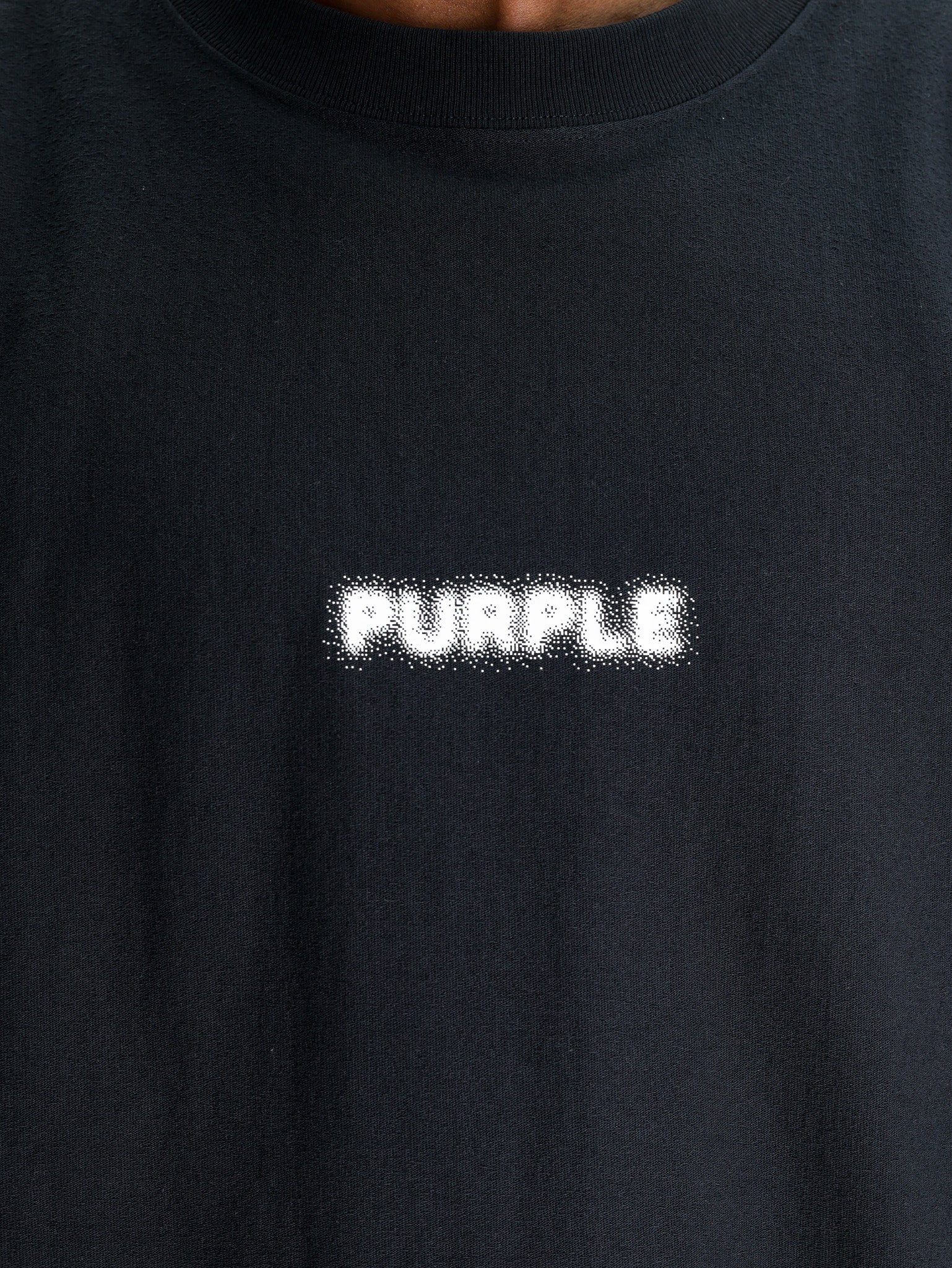Purple T-Shirt Textured Black-AL Capone Premium