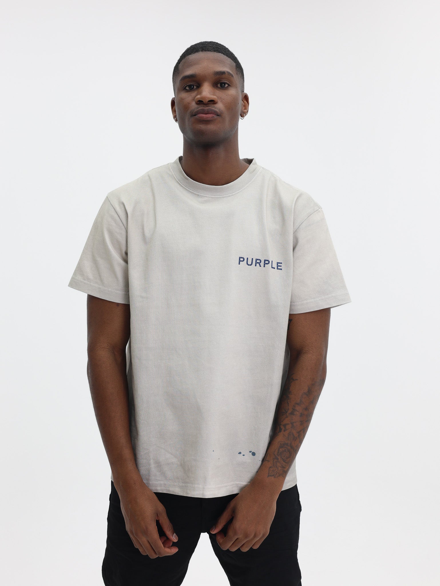 Purple T-Shirt Logo Khaki-AL Capone Premium