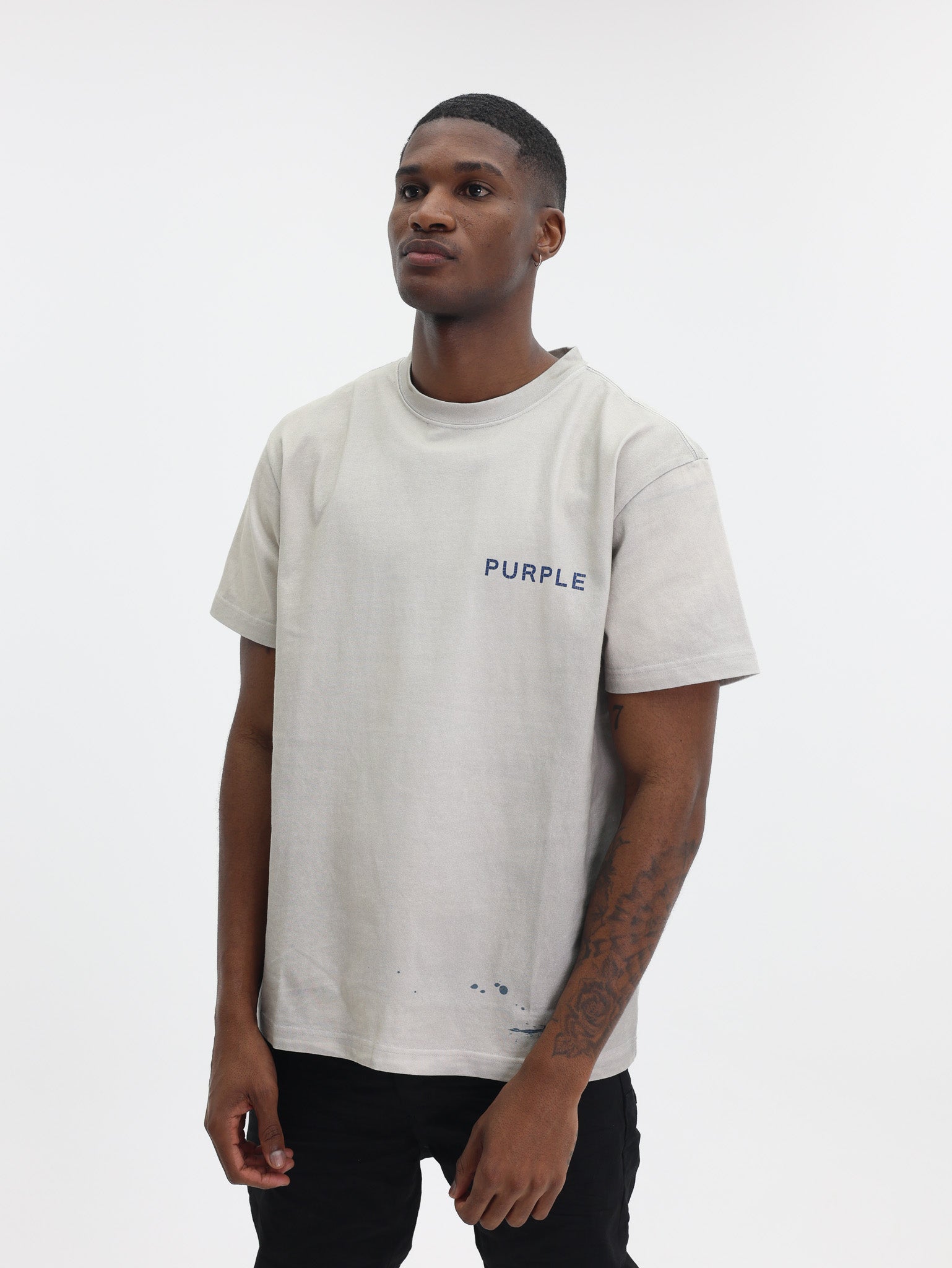 Purple T-Shirt Logo Khaki-AL Capone Premium