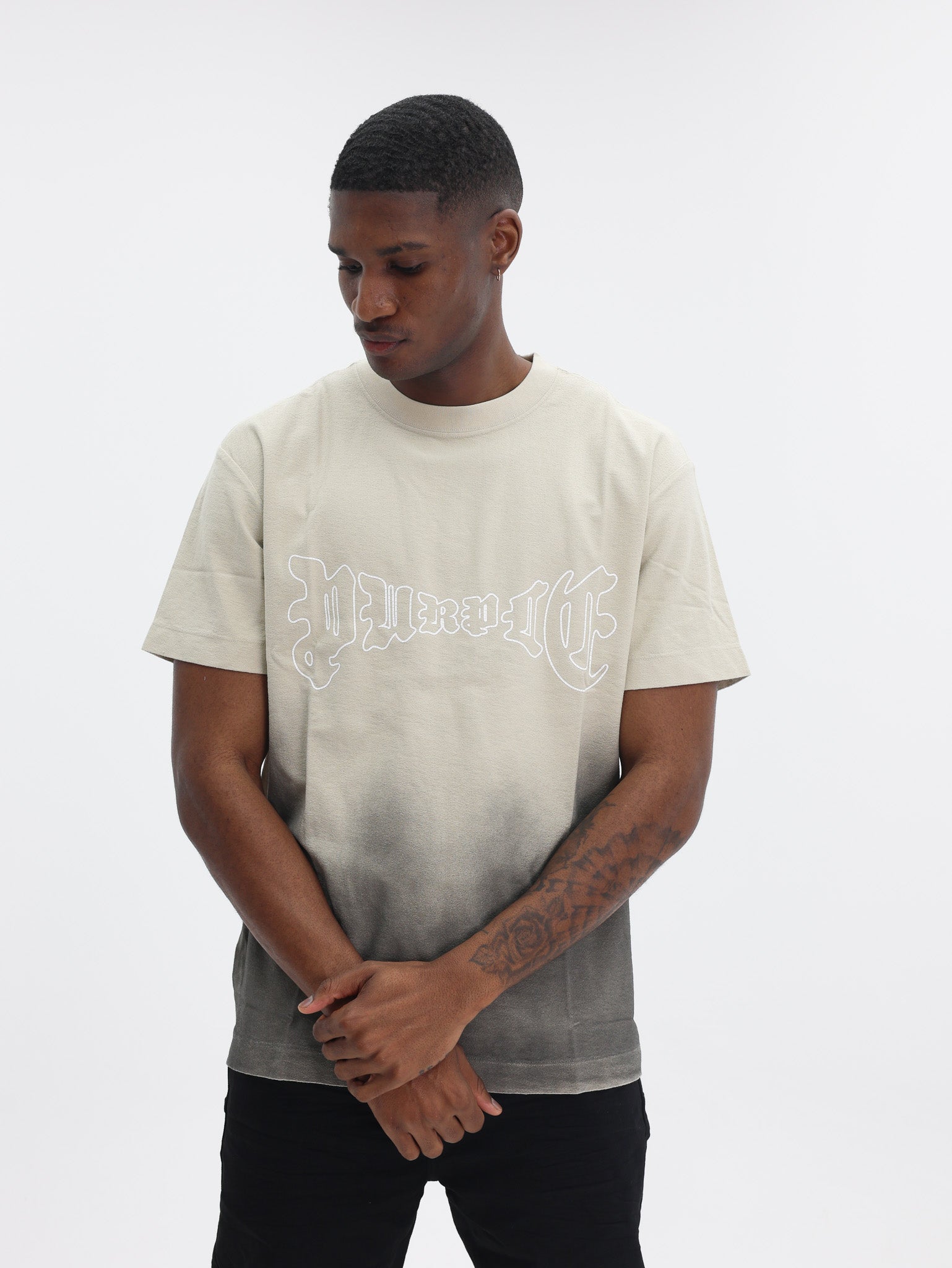 Purple T-Shirt Textured Khaki-AL Capone Premium