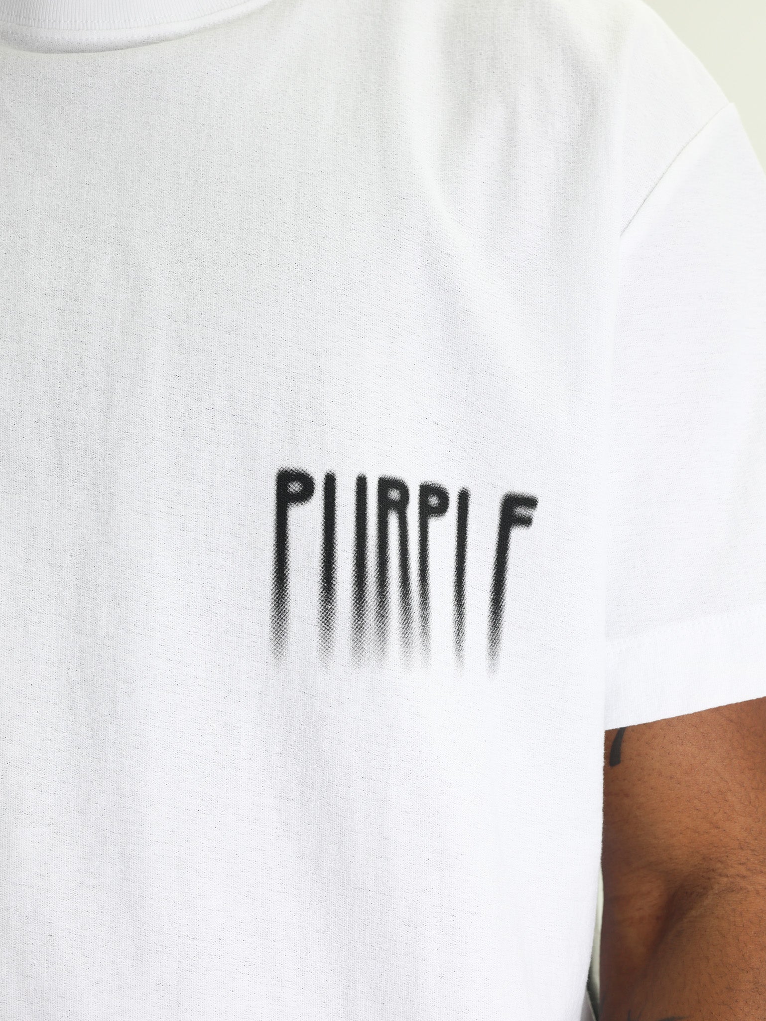 Purple T-Shirt Textured White-AL Capone Premium