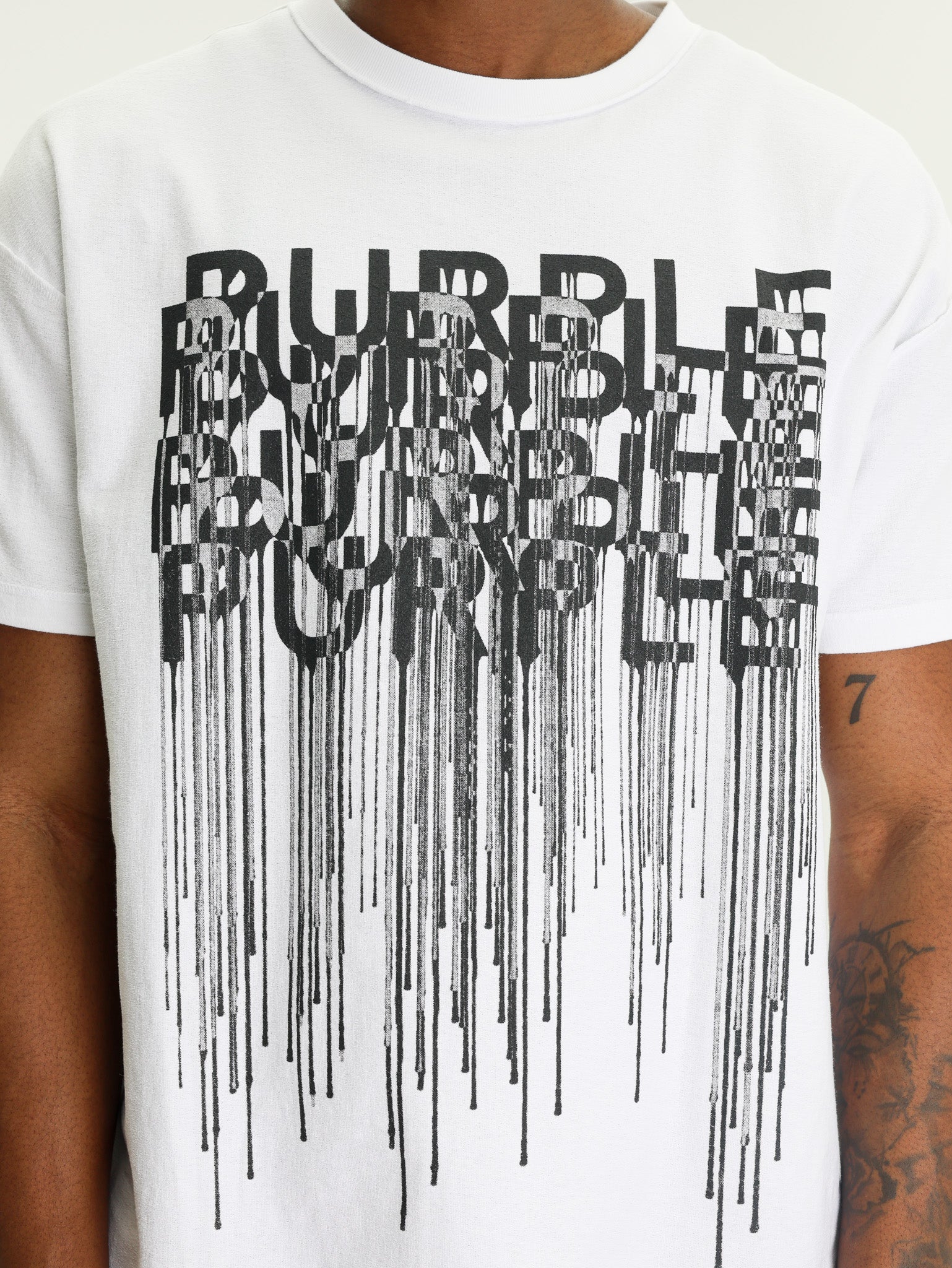 Purple T-Shirt Textured Inside Out White-AL Capone Premium