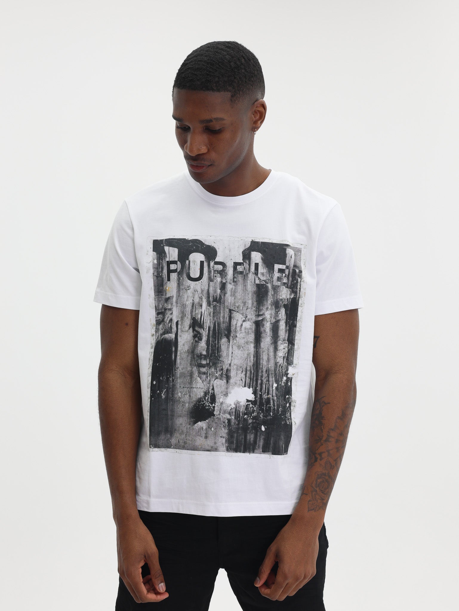 Purple T-Shirt Clean White-AL Capone Premium