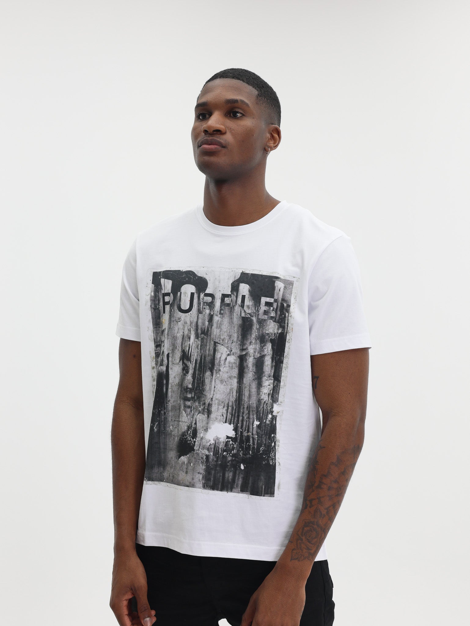 Purple T-Shirt Clean White-AL Capone Premium