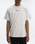 Karl Kani T-Shirt Vertical Stripes Cream-White