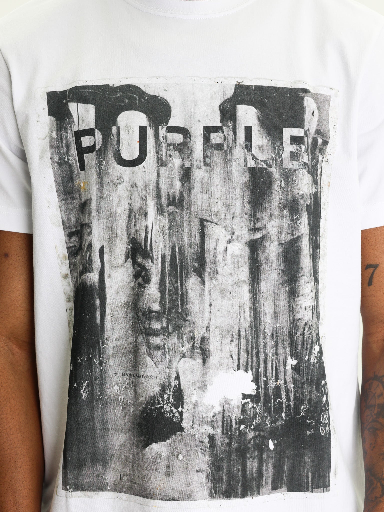Purple T-Shirt Clean White-AL Capone Premium