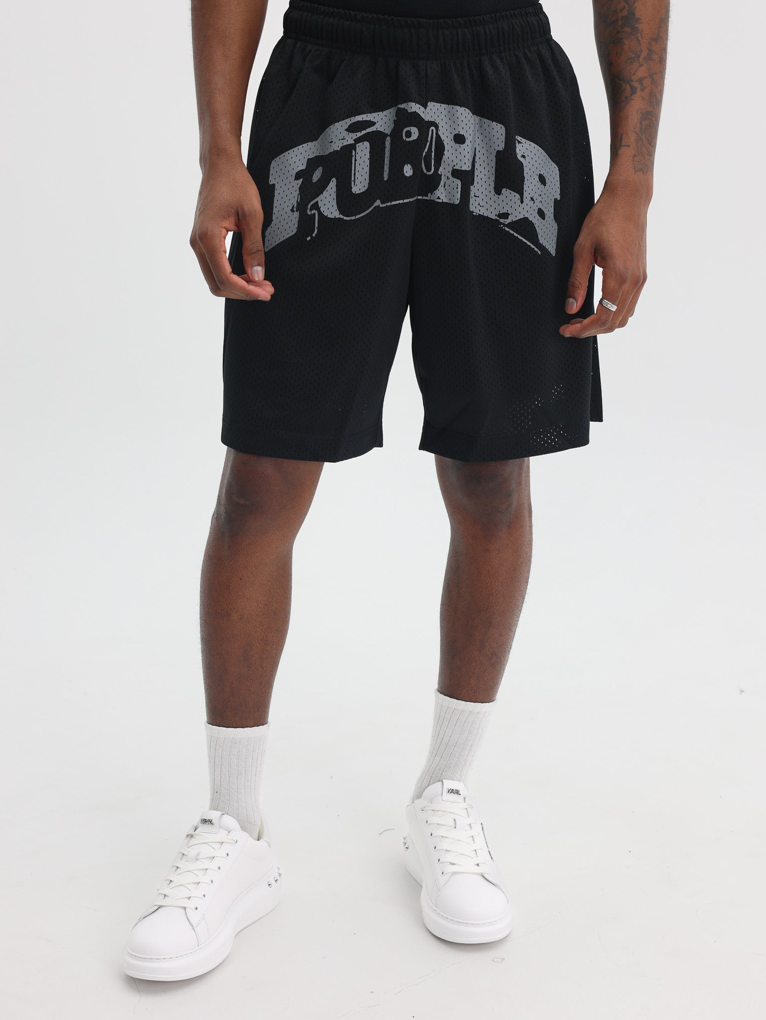 Purple Shorts Mesh Po Black-AL Capone Premium