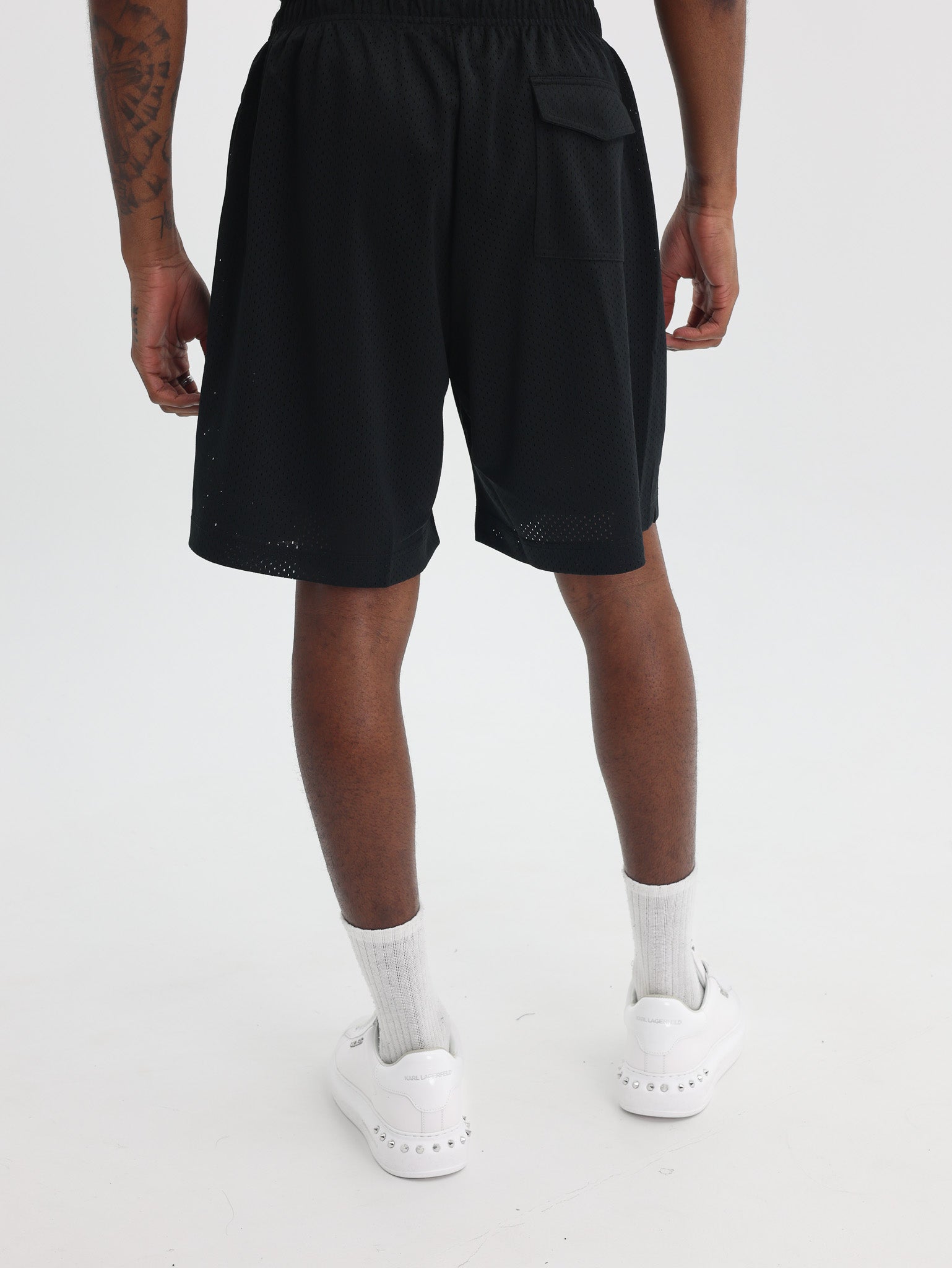 Purple Shorts Mesh Po Black-AL Capone Premium