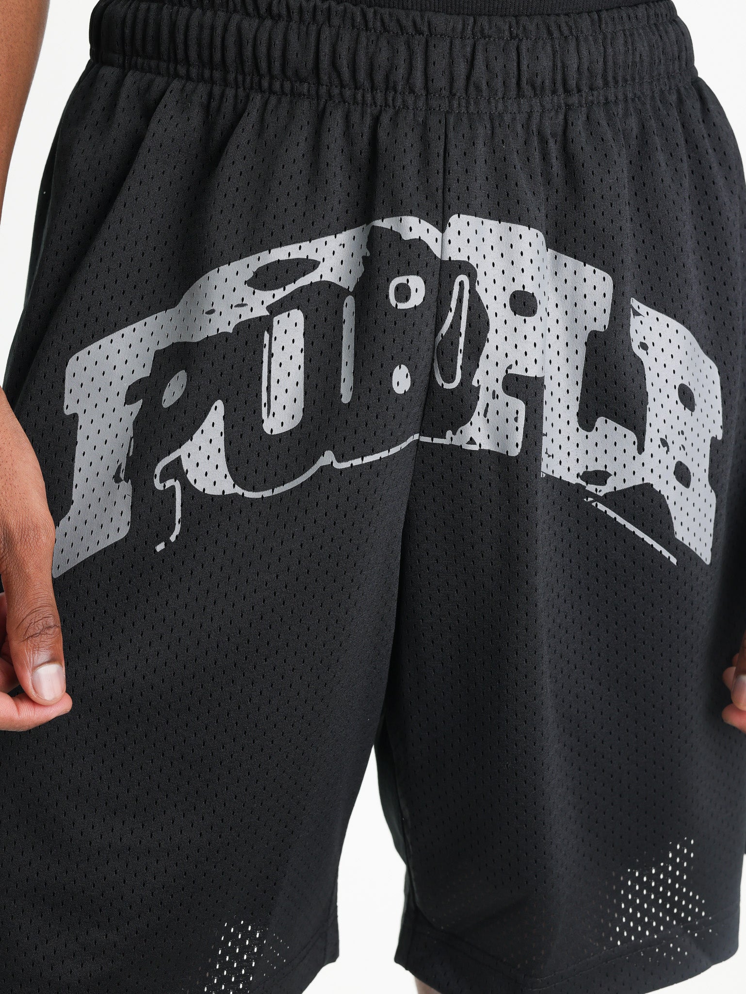 Purple Shorts Mesh Po Black-AL Capone Premium