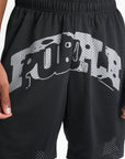 Purple Shorts Mesh Po Black