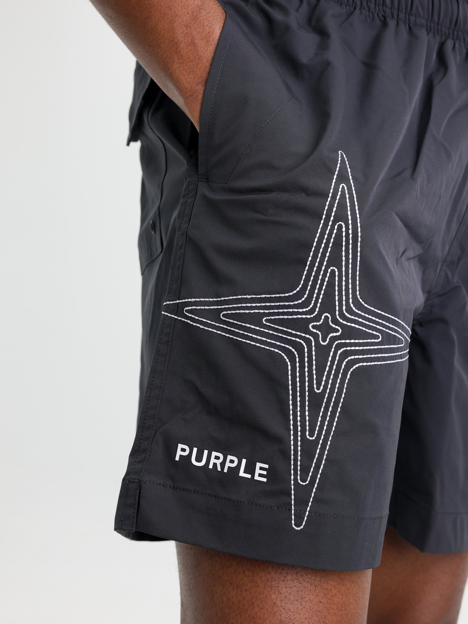 Purple Shorts All Round Black-AL Capone Premium
