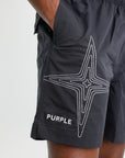 Purple Shorts All Round Black-AL Capone Premium