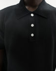 Casablanca Golfer Pointelle Monogram Black