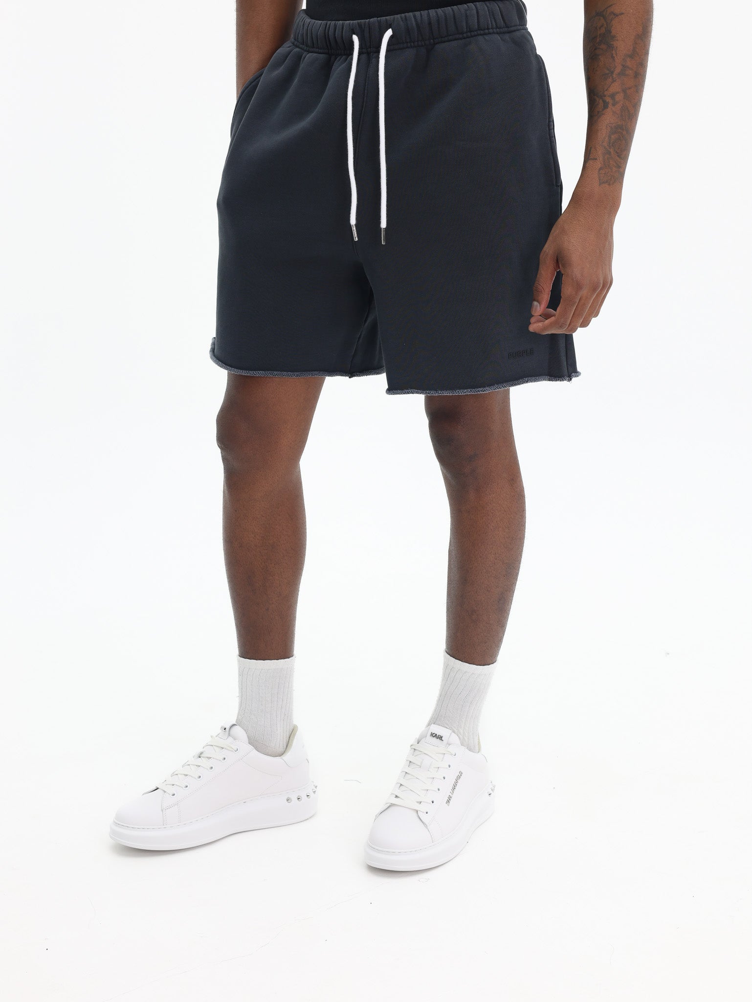 Purple Shorts Fleece Black-AL Capone Premium