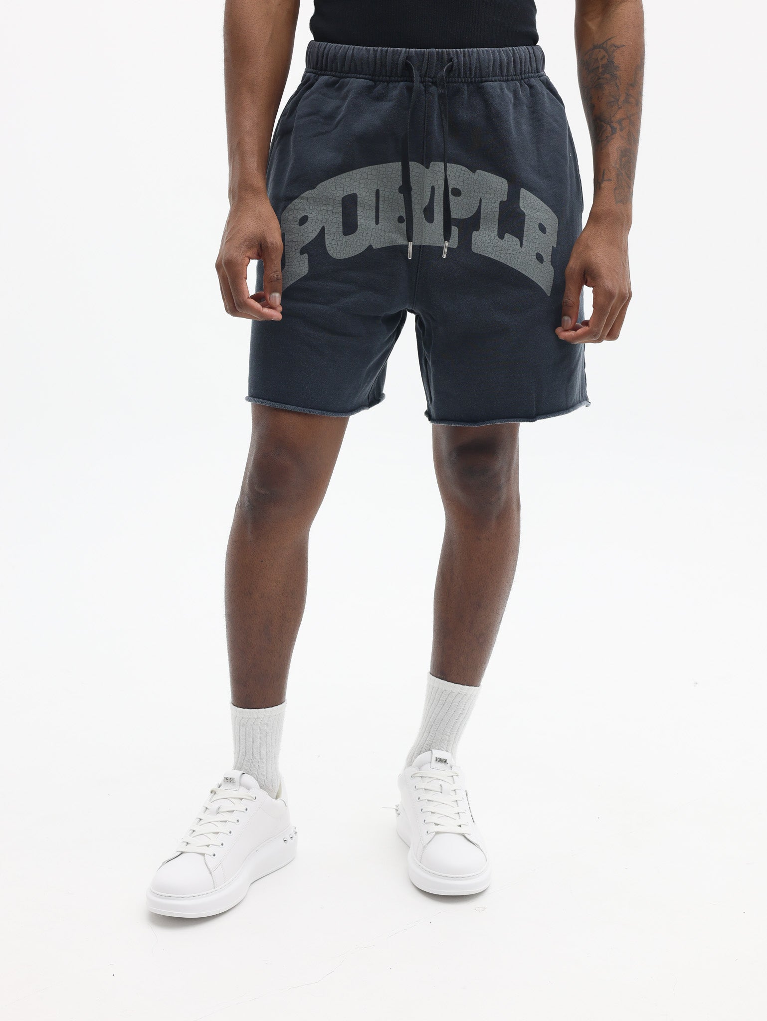 Purple Shorts MWT Fleece Black-AL Capone Premium