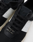 Giuseppe Zanotti Sneakers Z70 White Strioe Suede Top Black/white