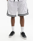 Karl Kani Shorts Pinstripe Mesh White