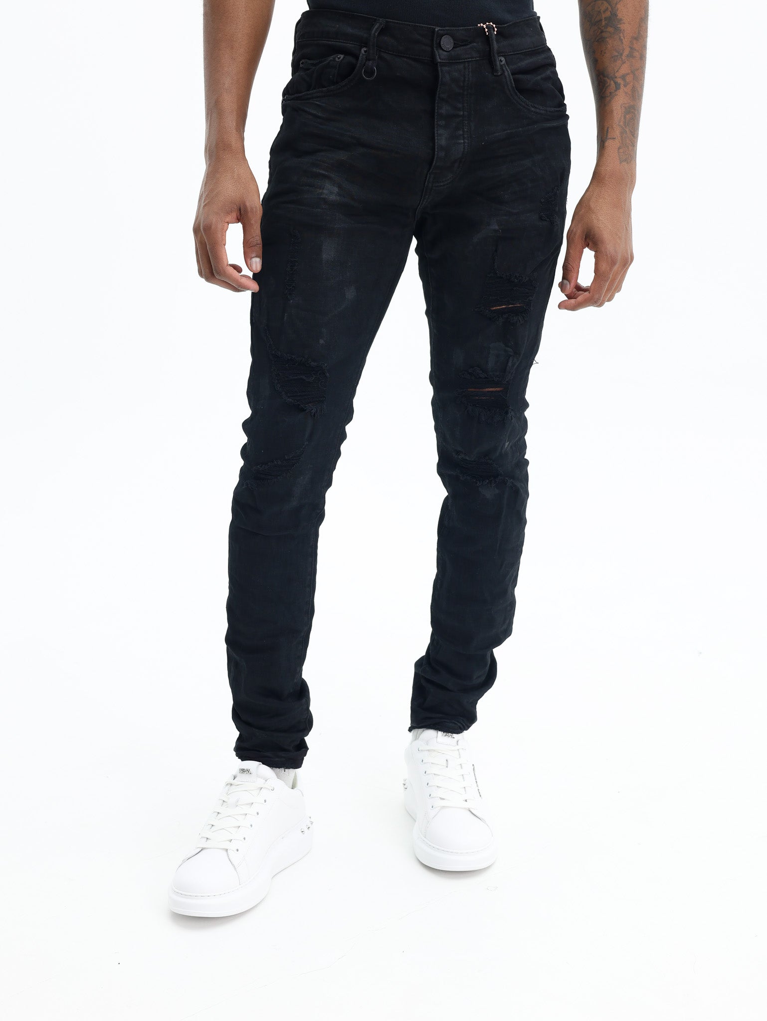 Purple Jeans Slim Black Oil Spill-AL Capone Premium