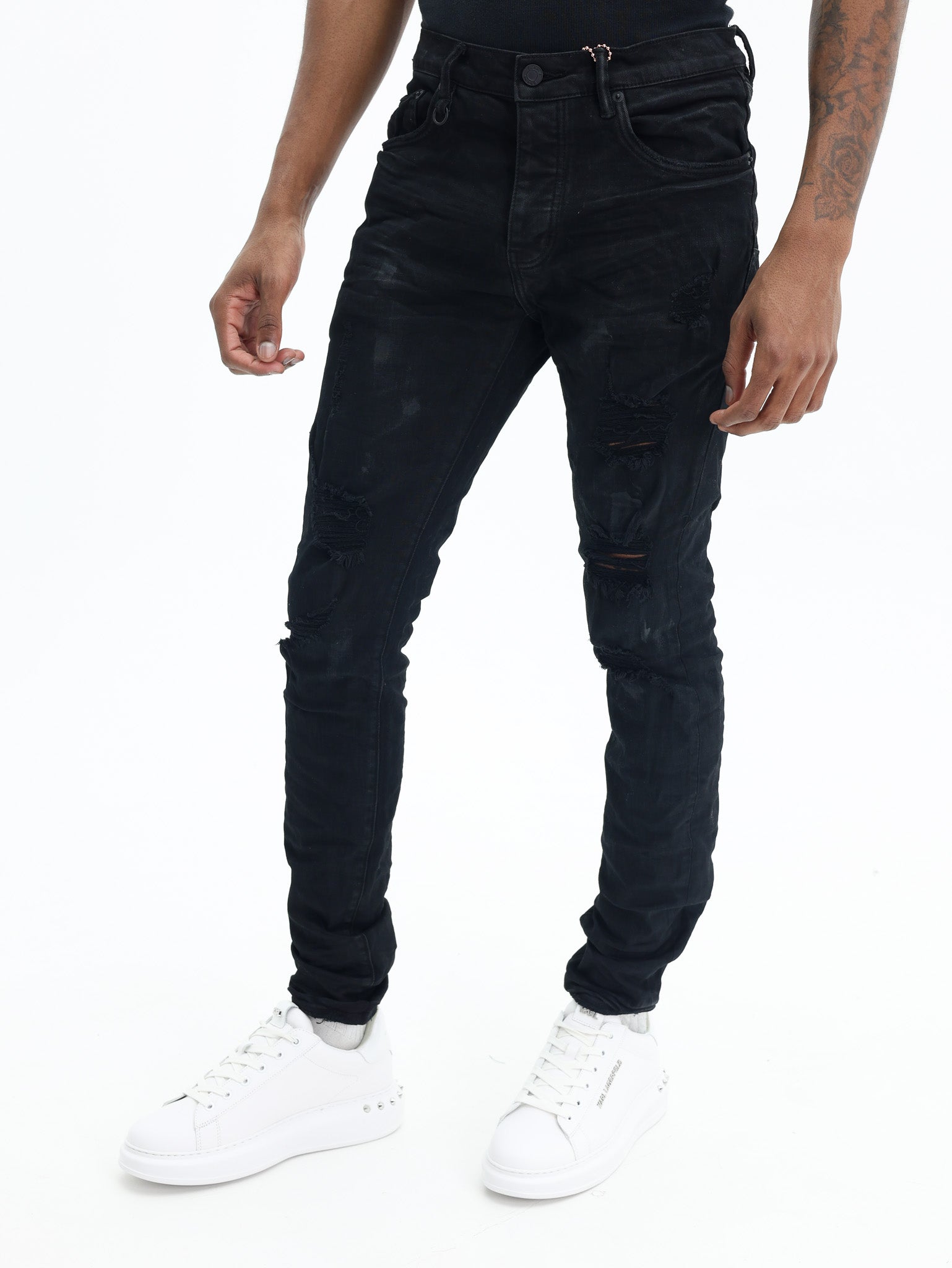 Purple Jeans Slim Black Oil Spill-AL Capone Premium