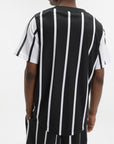 Karl Kani Shirt Serif Striped Baseball Black-White