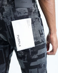 Purple Jeans Skinny Grunge Print Black