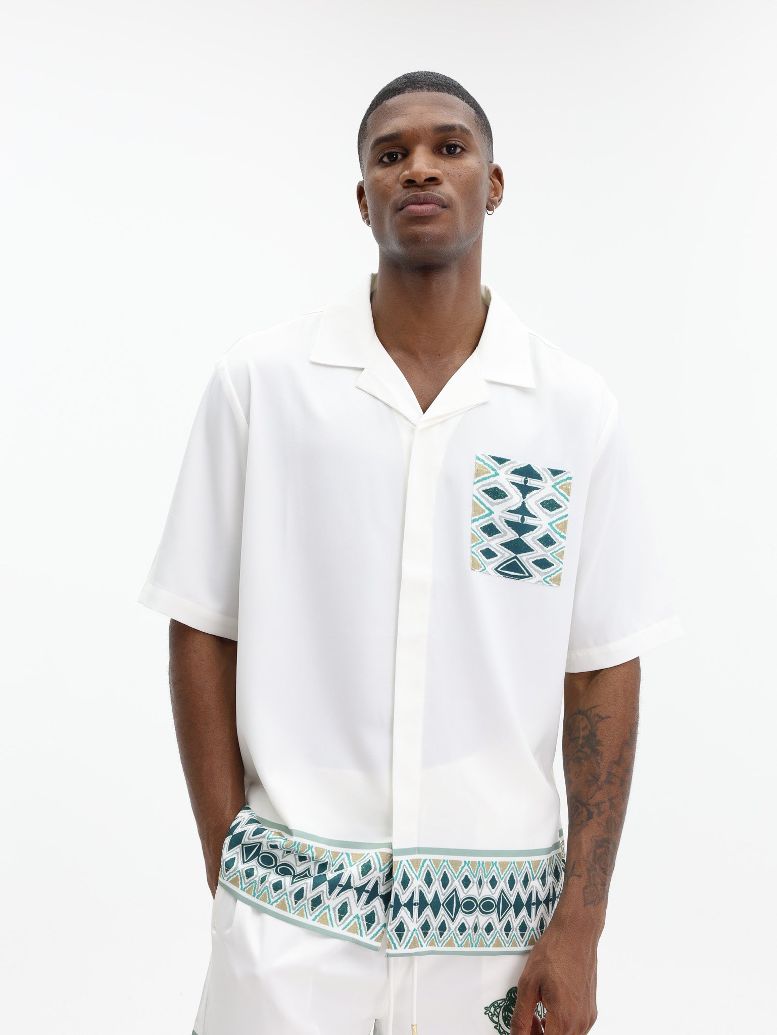 Capone Shirt Zig-Zag Off-White - AL Capone Premium