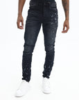 Purple Jeans Resin Knee Slit Black-AL Capone Premium