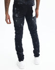 Purple Jeans Resin Knee Slit Black-AL Capone Premium