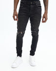 Purple Jeans Overspray Black-AL Capone Premium