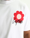 Capone T-Shirt Flower Logo White