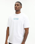 Capone T-Shirt Logo White-Aqua-Lilac