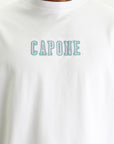 Capone T-Shirt Logo White-Aqua-Lilac