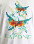 Capone T-Shirt Logo White-Aqua