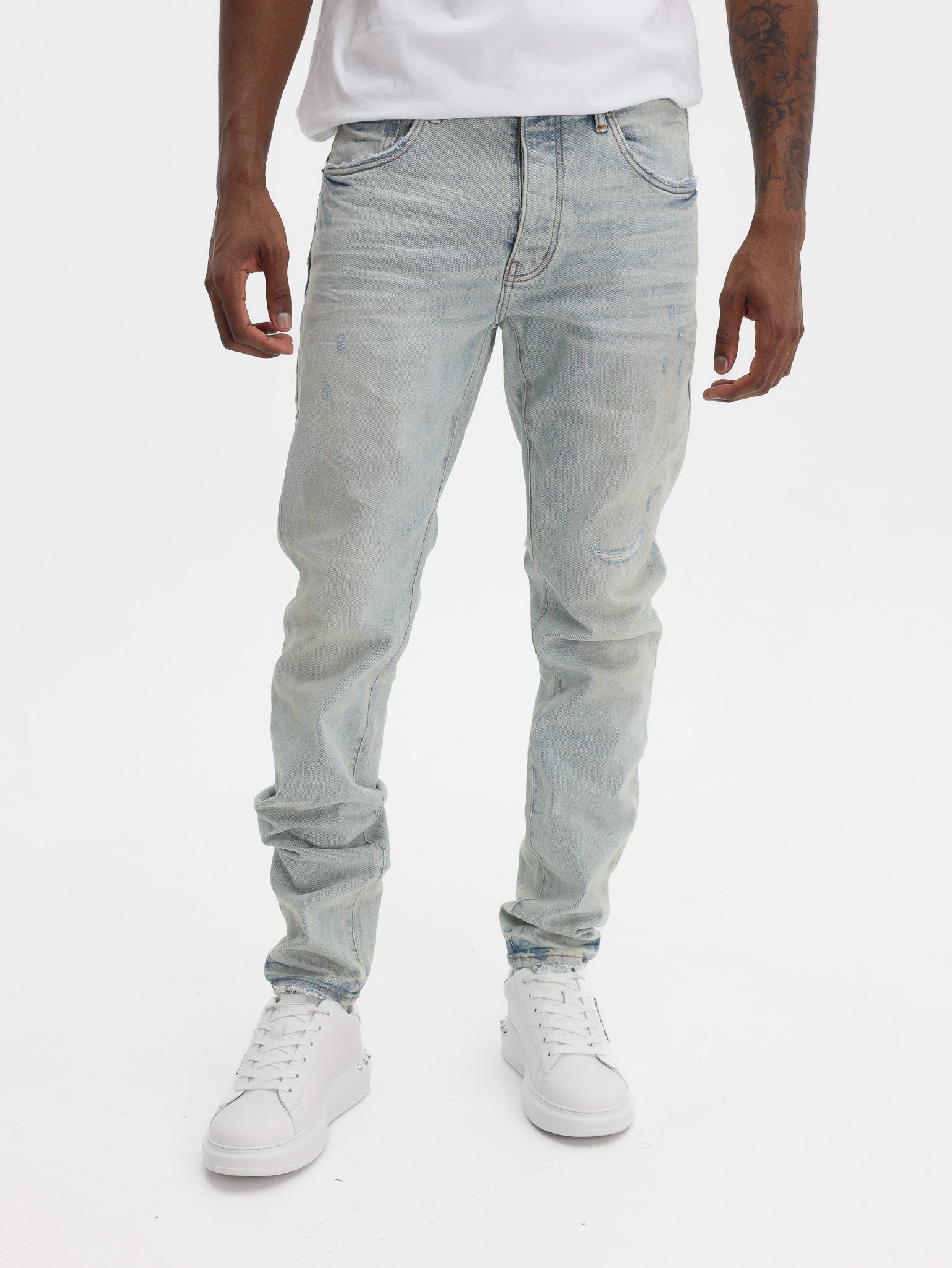 Purple Jeans Skinny Fade Distressed Light Indigo-AL Capone Premium