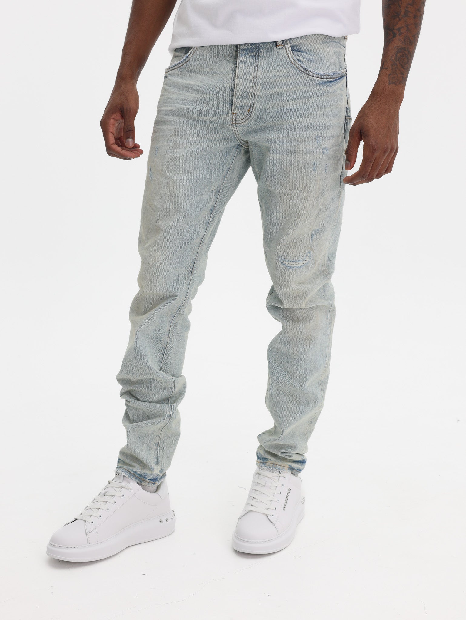 Purple Jeans Skinny Fade Distressed Light Indigo-AL Capone Premium