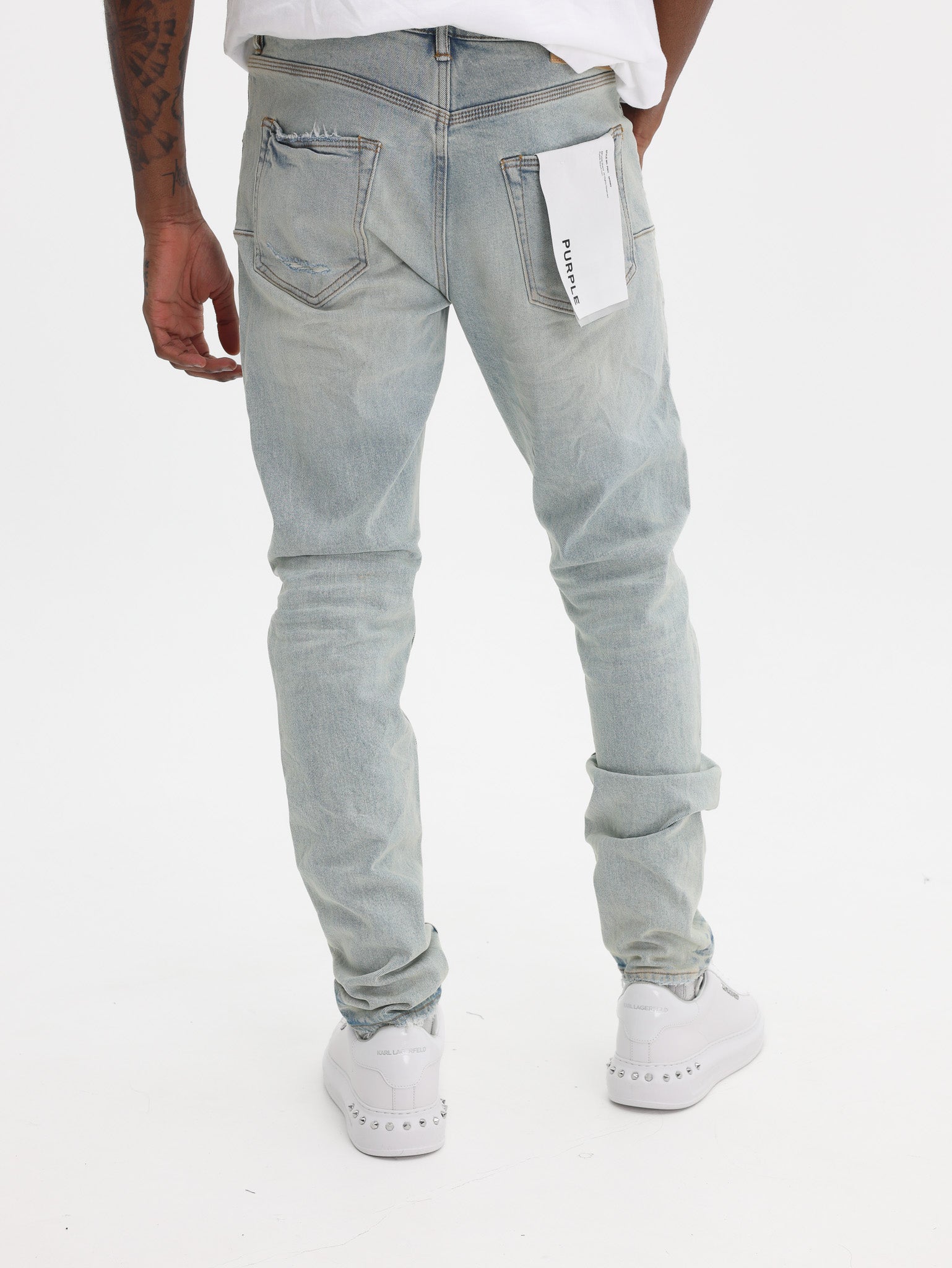 Purple Jeans Skinny Fade Distressed Light Indigo-AL Capone Premium