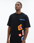 Capone T-Shirt Patches Logo Black-Multi