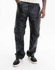Purple Jeans Open Carpenter Panel Black