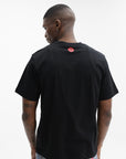 Ice Cream T-Shirt Checker Running Dog Black