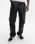 Purple Jeans Open Carpenter Panel Black